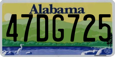 AL license plate 47DG725