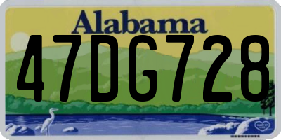 AL license plate 47DG728