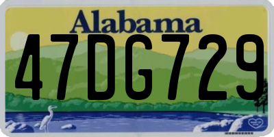 AL license plate 47DG729