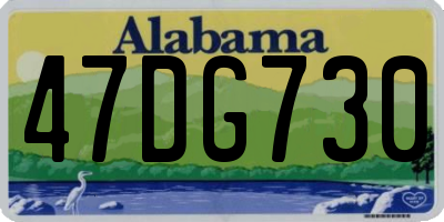 AL license plate 47DG730