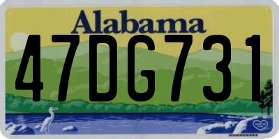 AL license plate 47DG731