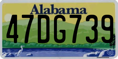 AL license plate 47DG739