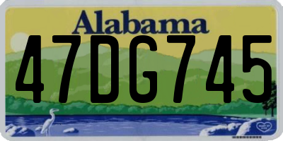AL license plate 47DG745