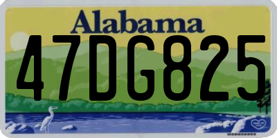 AL license plate 47DG825