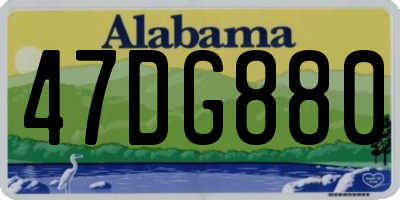 AL license plate 47DG880