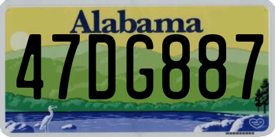 AL license plate 47DG887