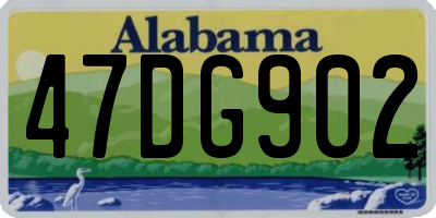 AL license plate 47DG902