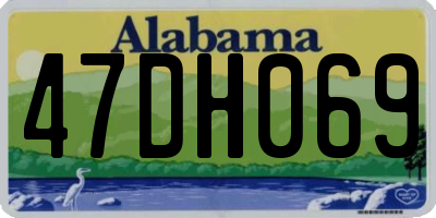AL license plate 47DH069