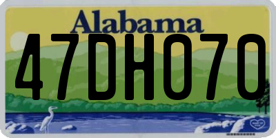 AL license plate 47DH070