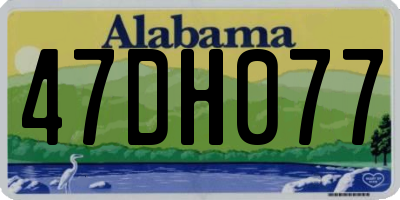AL license plate 47DH077