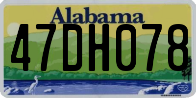 AL license plate 47DH078