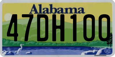 AL license plate 47DH100