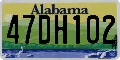 AL license plate 47DH102