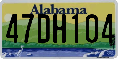 AL license plate 47DH104