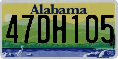 AL license plate 47DH105