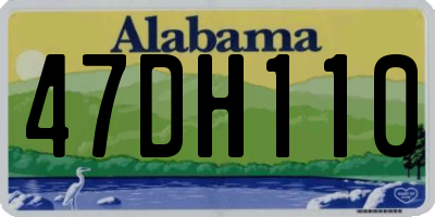 AL license plate 47DH110