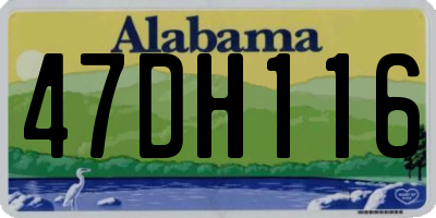 AL license plate 47DH116