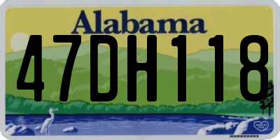AL license plate 47DH118