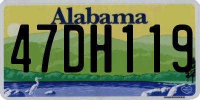AL license plate 47DH119