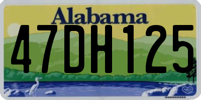 AL license plate 47DH125