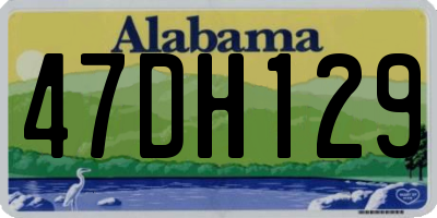 AL license plate 47DH129