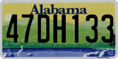 AL license plate 47DH133