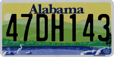 AL license plate 47DH143