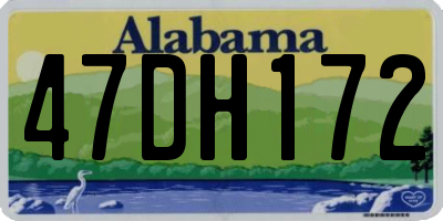 AL license plate 47DH172