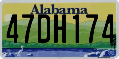 AL license plate 47DH174