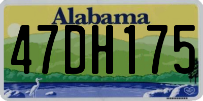 AL license plate 47DH175