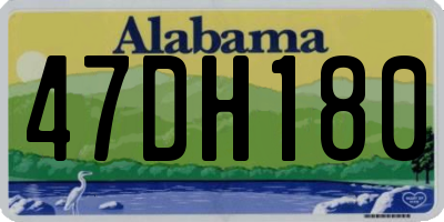 AL license plate 47DH180