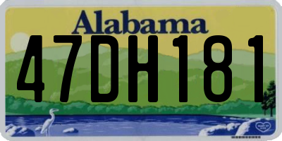 AL license plate 47DH181