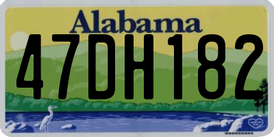 AL license plate 47DH182