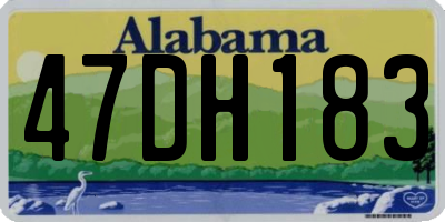 AL license plate 47DH183
