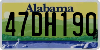 AL license plate 47DH190
