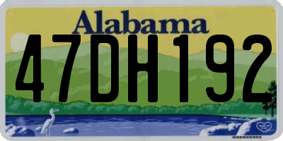 AL license plate 47DH192