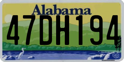 AL license plate 47DH194