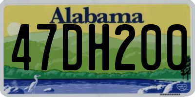 AL license plate 47DH200