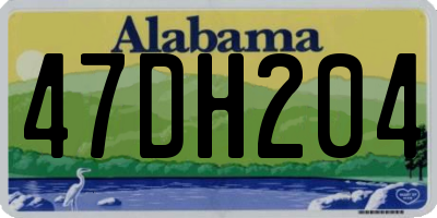 AL license plate 47DH204