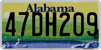 AL license plate 47DH209