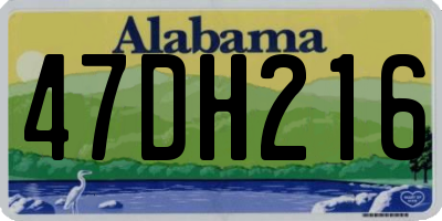 AL license plate 47DH216