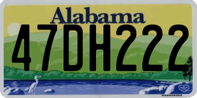 AL license plate 47DH222