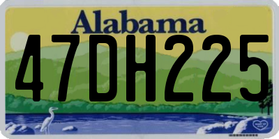 AL license plate 47DH225