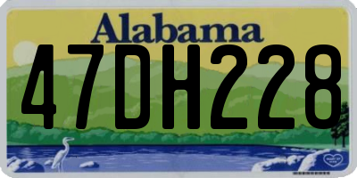 AL license plate 47DH228