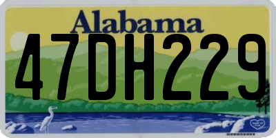 AL license plate 47DH229