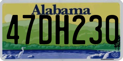 AL license plate 47DH230