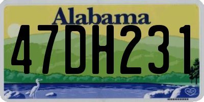 AL license plate 47DH231