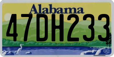 AL license plate 47DH233