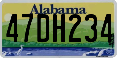 AL license plate 47DH234