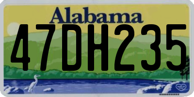 AL license plate 47DH235